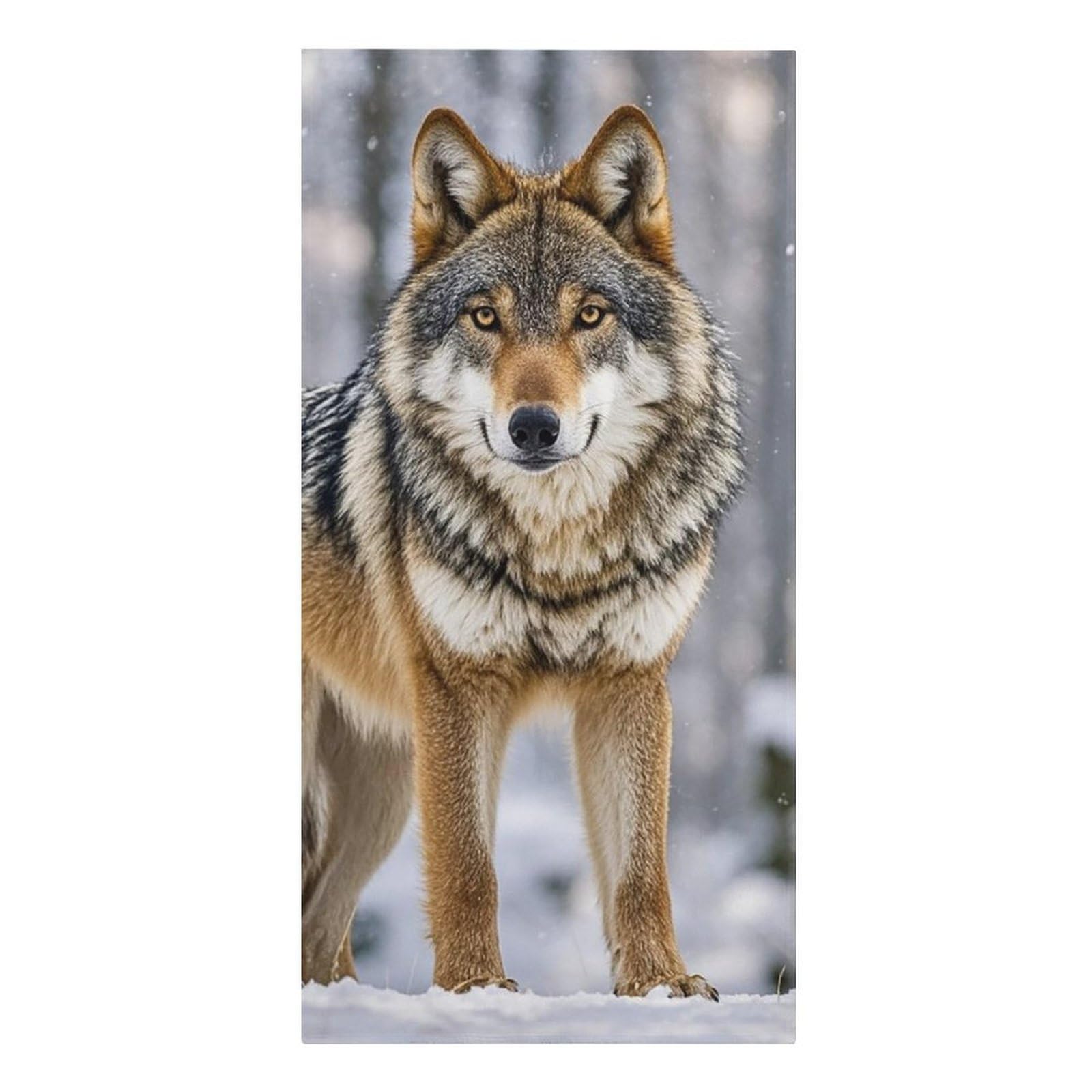 FodPand Lightweight Microfiber Large Overszed Wolf Beach Towel 30.3x61.4 in Sand Blanket Travel, Swim, Bathroom, Girls Women Adults Gift Soft Big Pool Swim Towels