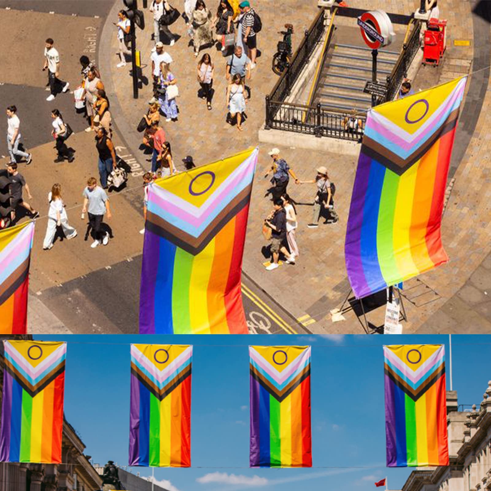 Intersex Progress Pride Flag - Colorful LGBTQ+ Pride Flag For Display, Fast & Free Shipping