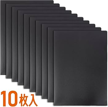 Amazon | ハピラ クリアホルダー ブラック 厚口 10枚 A4 中身が透け Amazon | ハピラ クリアホルダー ブラック 厚口 10枚 A4 中身が透け