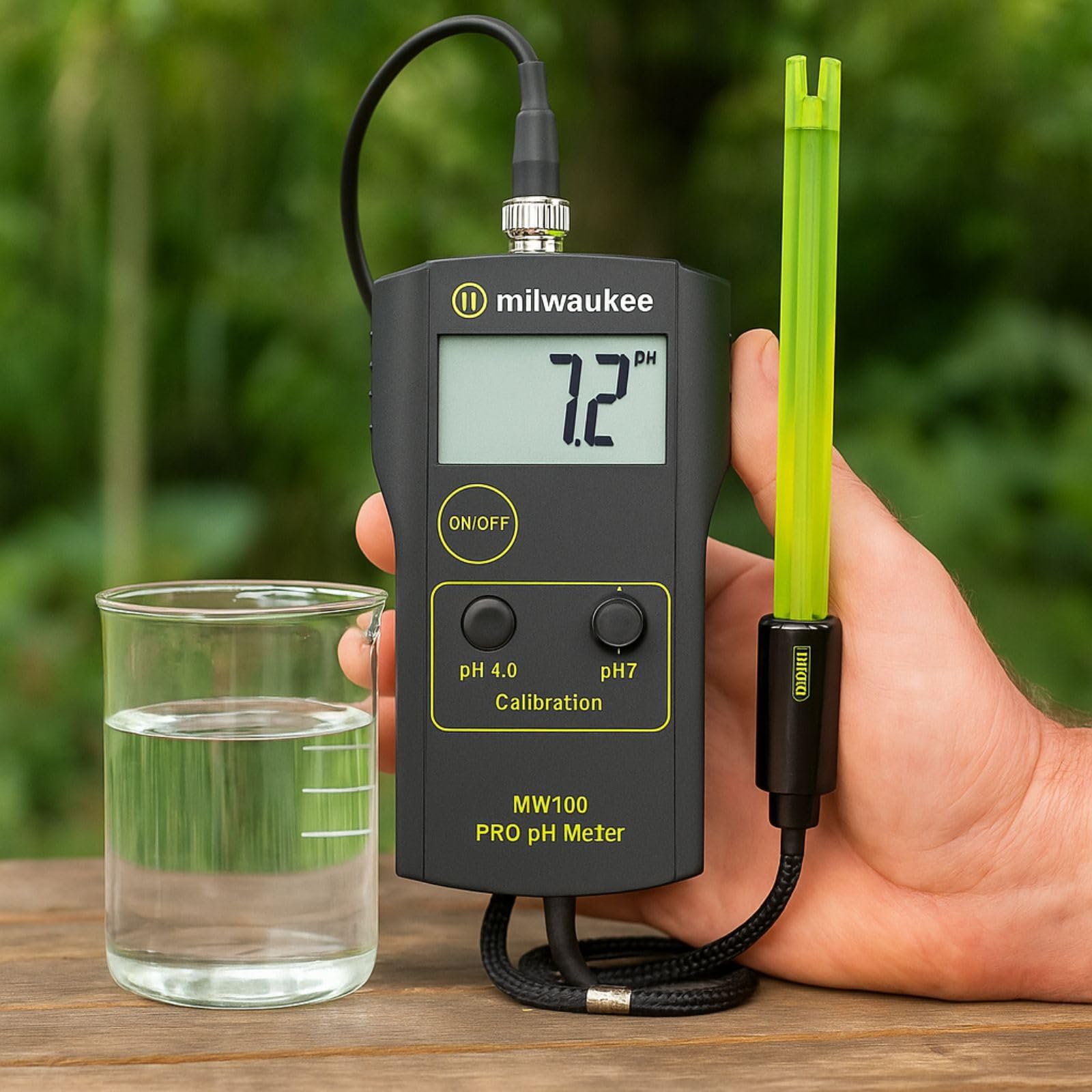 Weedness Milwaukee pH Meter MW101 - Garten Pflanzen Wert Pooltester Teststreifen für Pool pH-Meter Messen Wassertester Digital Aquarium Schwimmbad Grow Anbau Indoor