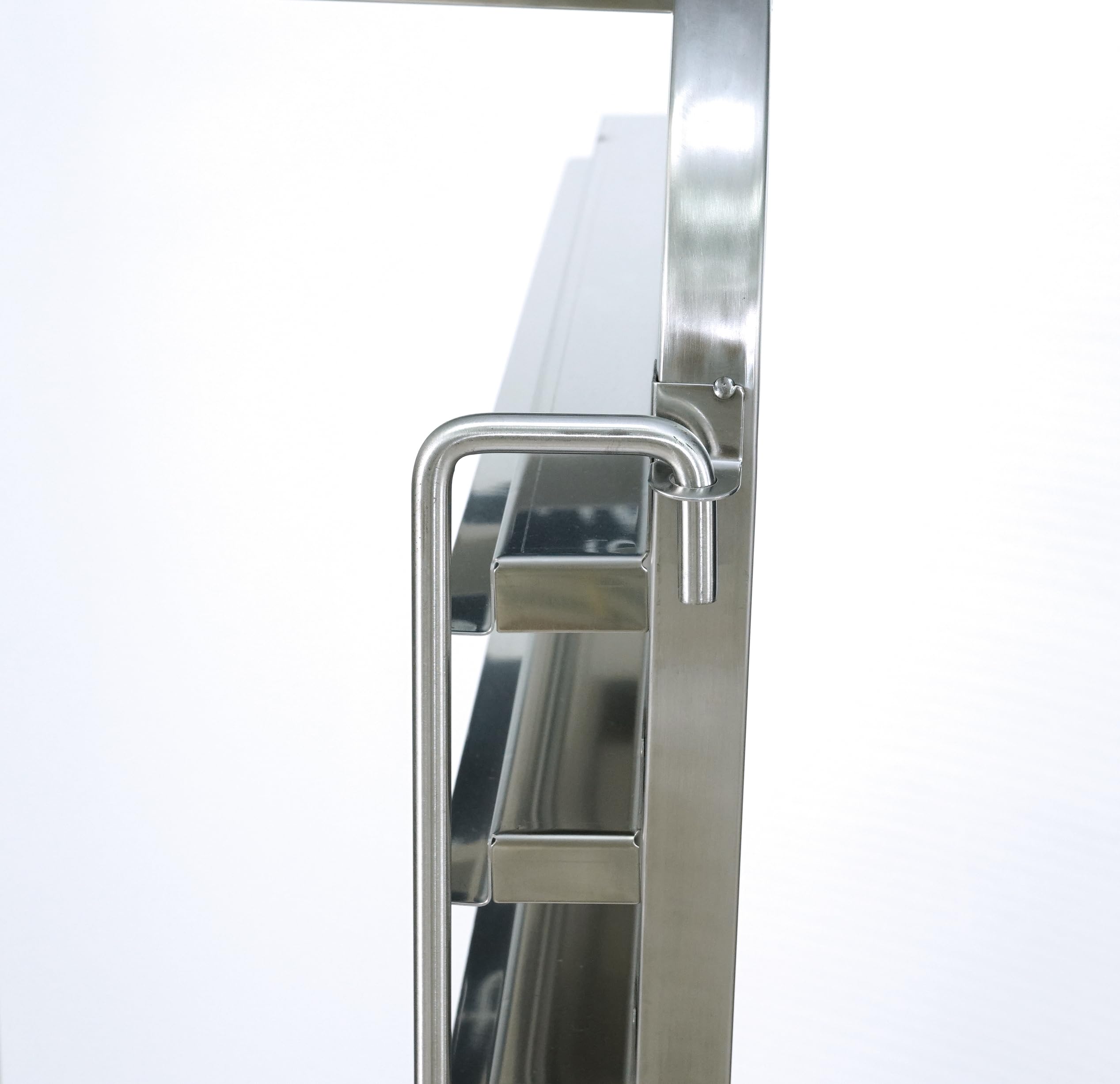 METRO Professional Chariot à étagères 2 en 1 GN 1/1 GSC101821, Chariot à Roulettes, 18 niveaux, acier inoxydable, 60,5 x 46,3 x 175 cm, argent