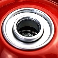 Vista 5 de QWORK Paquete de 2 ruedas de goma de alta calidad con rodamiento de bolas, rueda de camión de mano, capacidad de hasta 132 libras