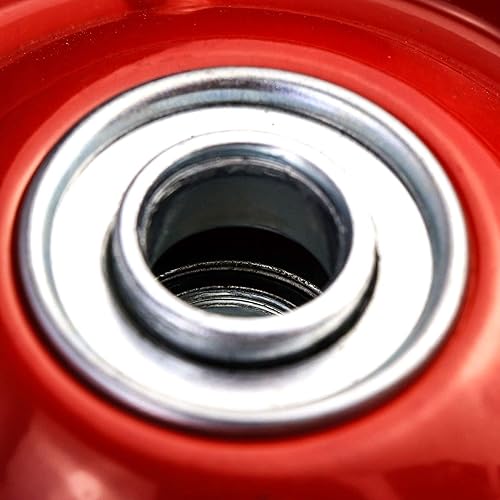 Miniatura 5 de QWORK Paquete de 2 ruedas de goma de alta calidad con rodamiento de bolas, rueda de camión de mano, capacidad de hasta 132 libras