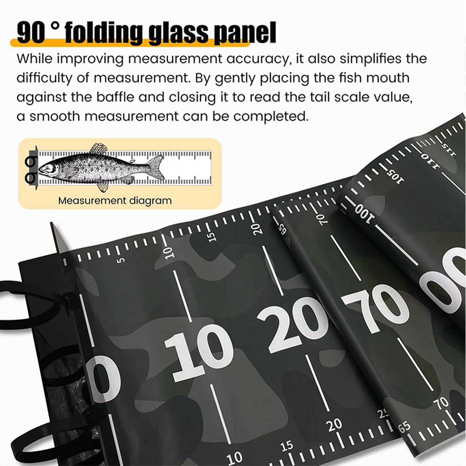 Fish Mat, Fillet Board, Waterproof Cutting with Measurement Scale Design, Multifunctional Cleaning Pad for Outdoor Fishing Enthusiast Boat Kitchen Camp Gear, 47.24 Inches