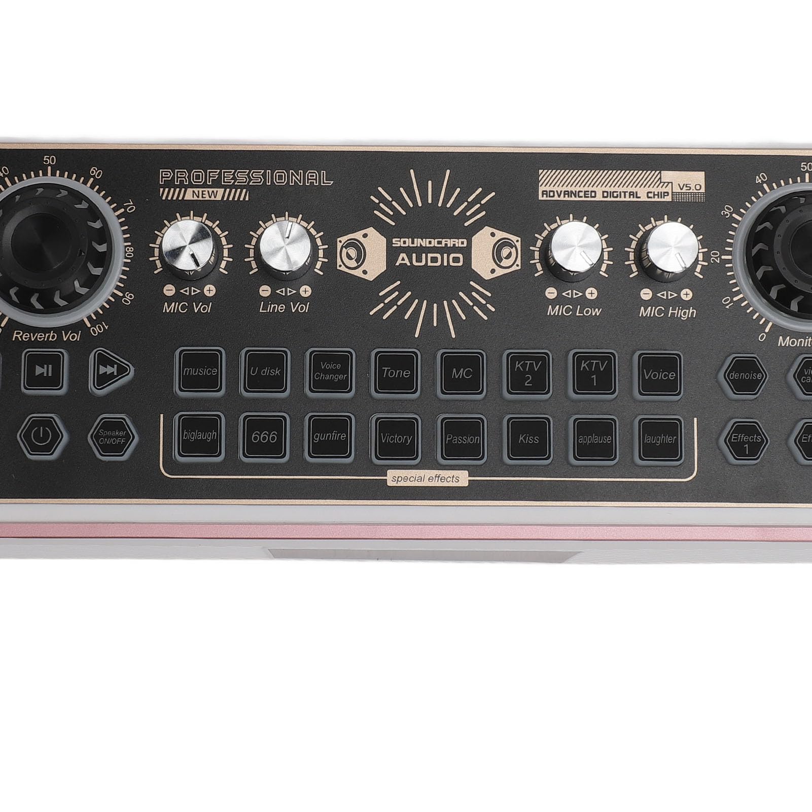 Attrezzatura da Studio Musicale, Kit Scheda Audio Karaoke Attrezzatura per Podcast Attrezzatura da Studio Tipo C Kit Microfono Altoparlante Bluetooth con Ricarica con Scheda