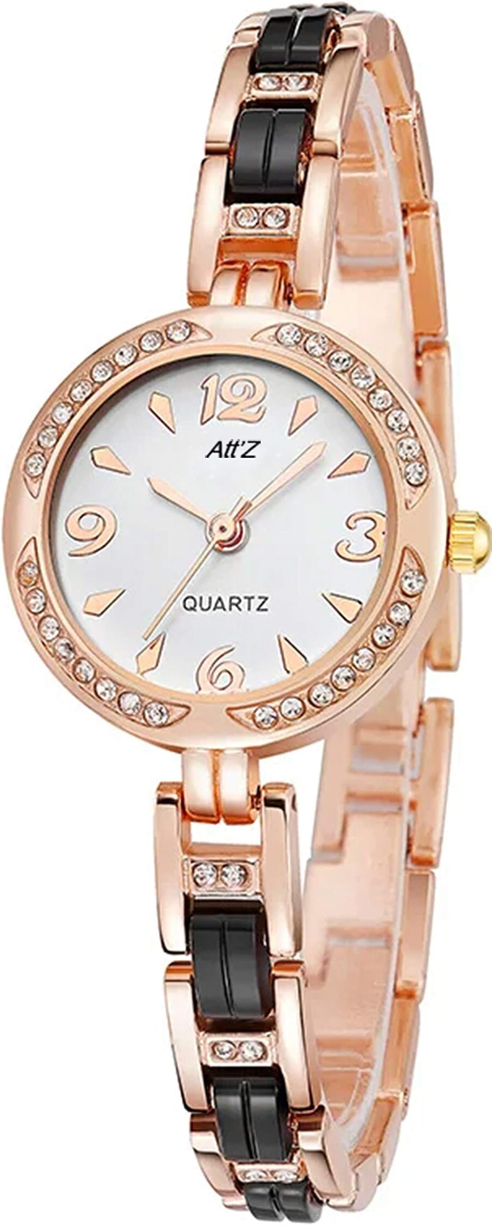 ATTRACTIONZ Micacchi Analogue Beige Anchor Dial Crystal Glass Women's Watch (Multicolour)