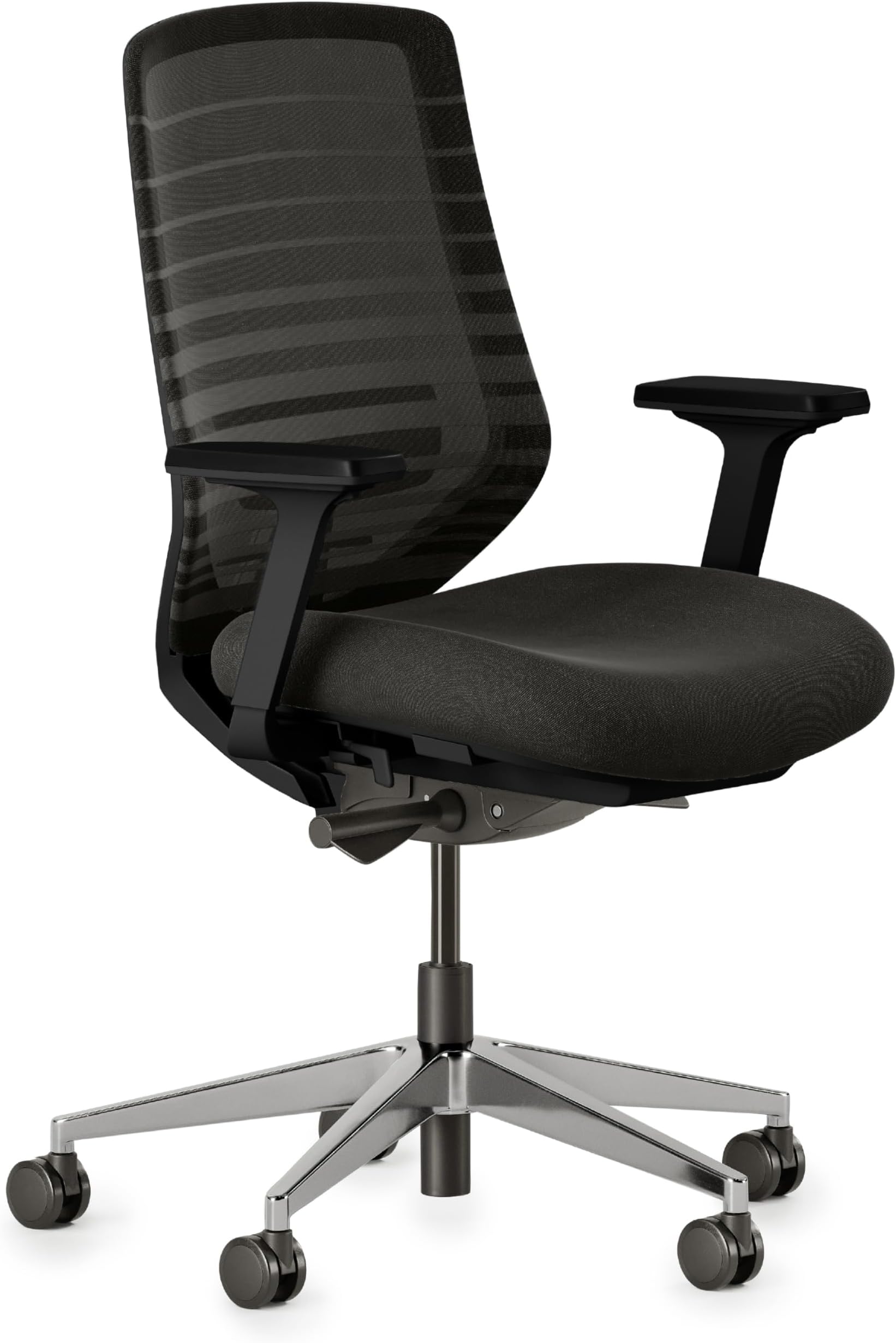BranchErgonomic Chair - A Versatile Desk Chair with Adjustable Lumbar Support, Breathable Mesh Backrest, and Smooth Wheels - Experience Optimal Comfort and Support - All Black