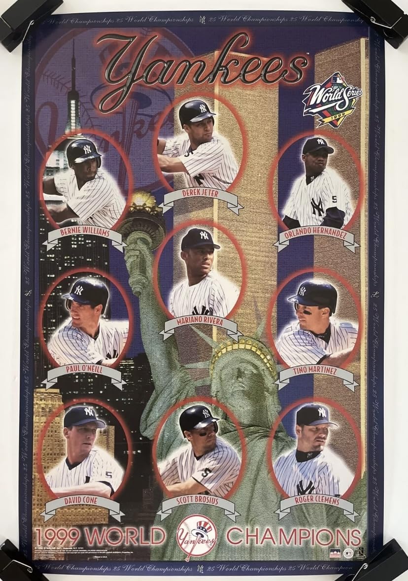 Amazon.com: Vintage Original NY Yankees 1999 Champions Poster 90s