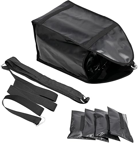 Miniatura 9 de NAIZEA Entrenador de trineo de peso ajustable, entrenador de trineo de resistencia para entrenamiento de velocidad de velocista en interiores con 4