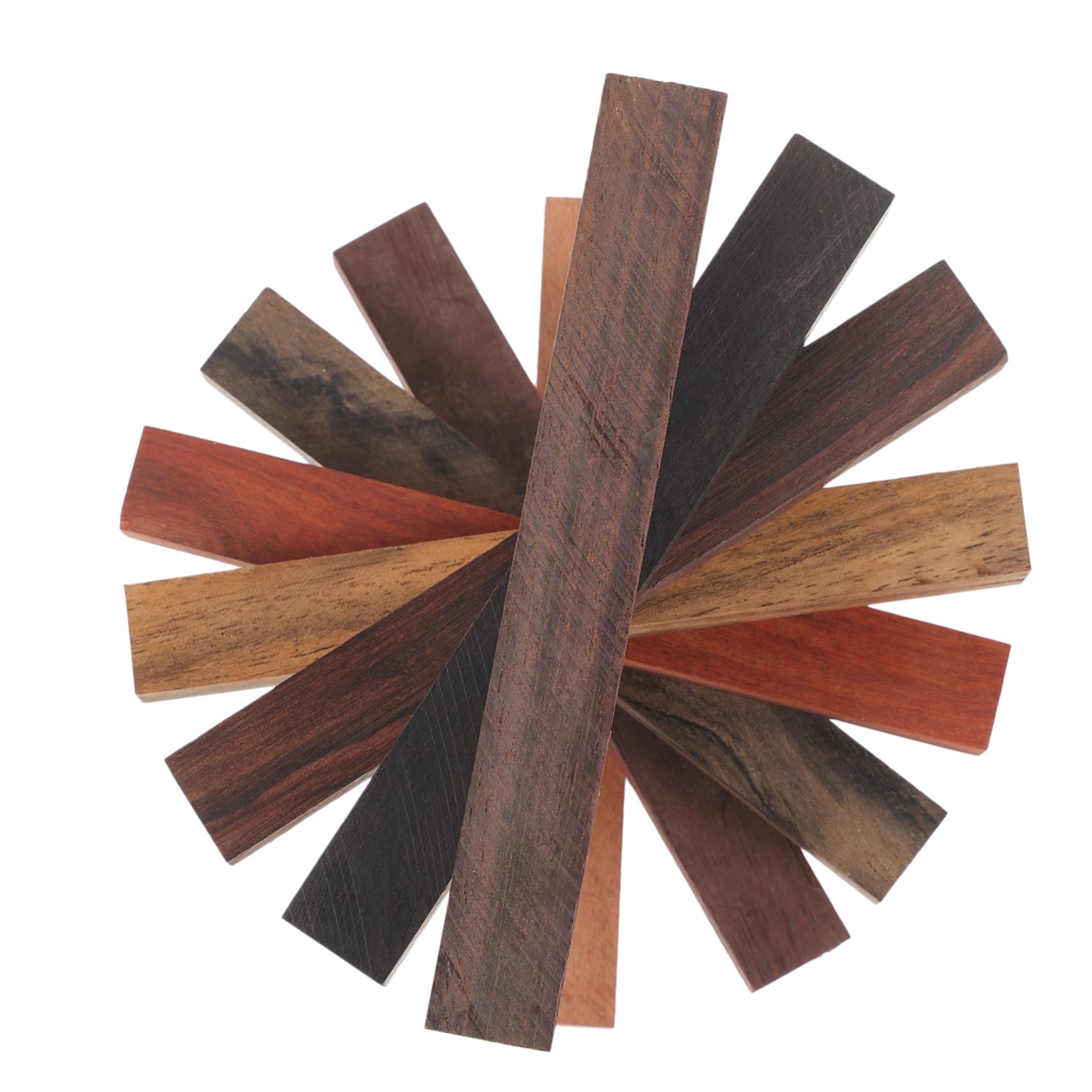 KALLORY 8Pcs Craft Wood Turning Pen Making Kit Exotic Wood Blanks for Woodworking Projects Lightweight Design for All Ages for Calligraphy and Creative Crafts