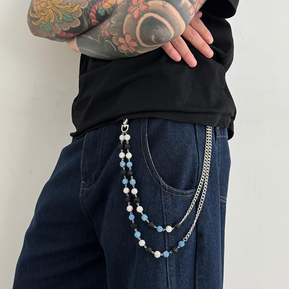 Bead Waist Chain Bohemian Pants Chains for Men Women, Hipster Jeans Chain for men women Fashion Accessories