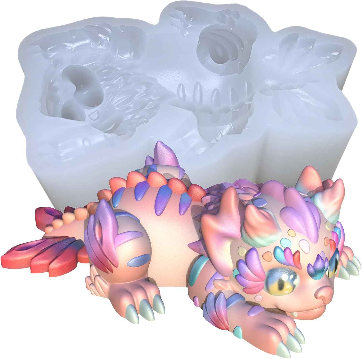 Monster Series-Ⅰ Dragon CAT 3D Epoxy Resin Silicone Mold, Craft, Polymer Clay, Plaster
