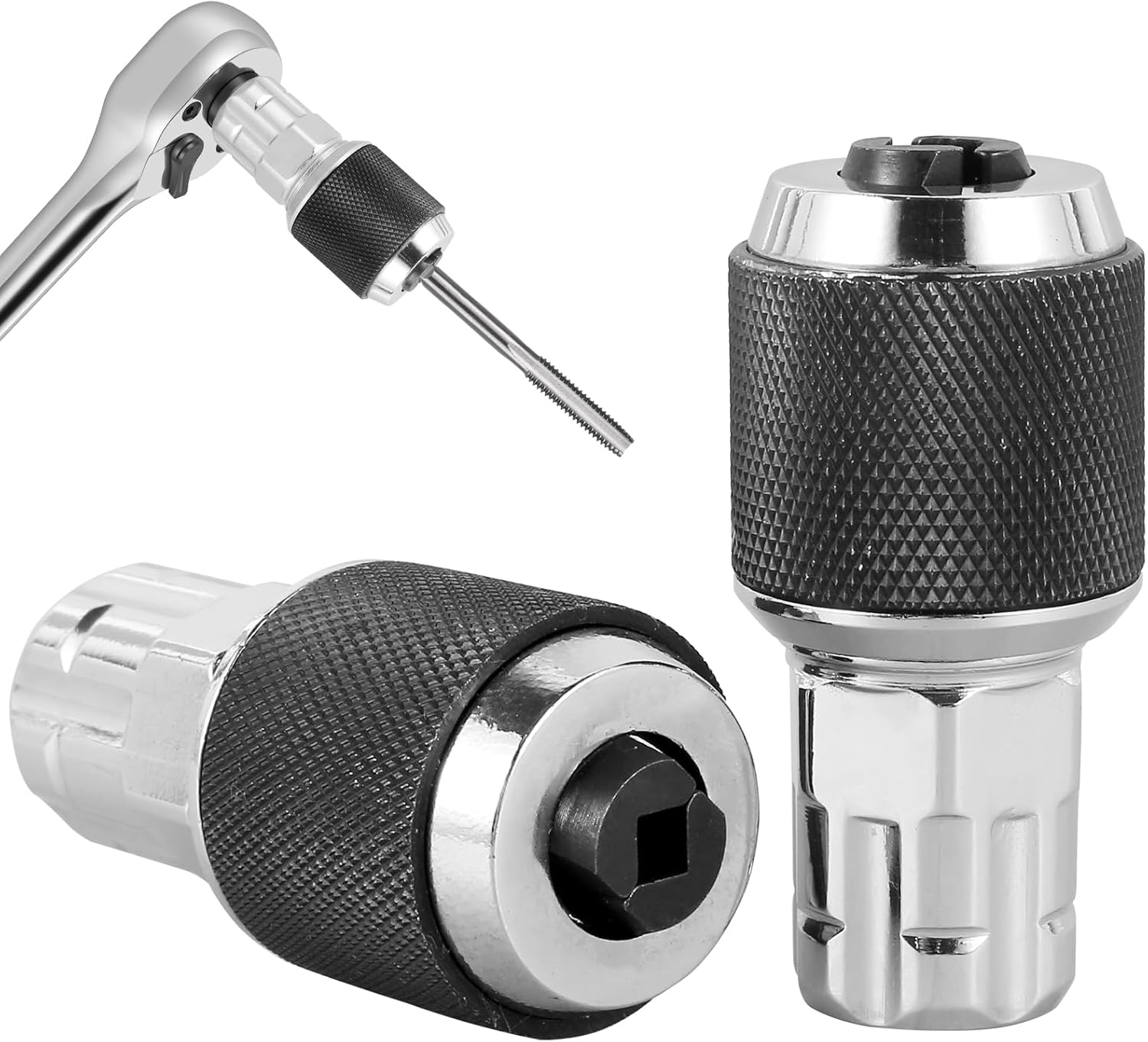 2Pcs Tap Socket Set, M6M12 Chrome Vanadium Steel Tap Extractor Socket