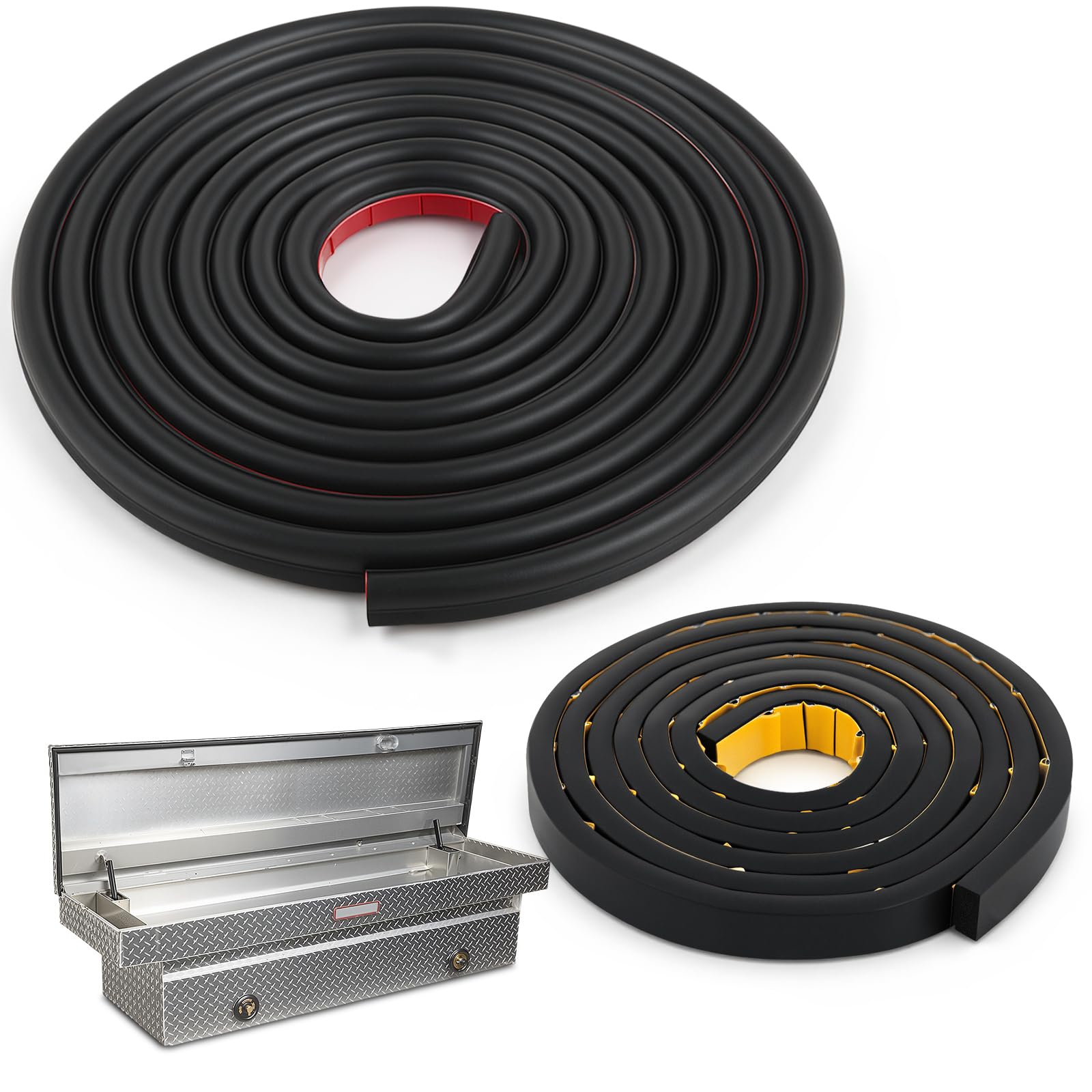 Pangda 2 Pack Self Adhesive Truck Toolbox Weather Seal Gasket Strips
