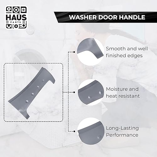 Miniatura 5 de 8182080 Manija de puerta de lavadora compatible con repuesto de marca superior con 1017610, AH885424, 8182080, WP8182080, AP6011757, PS11744956 y