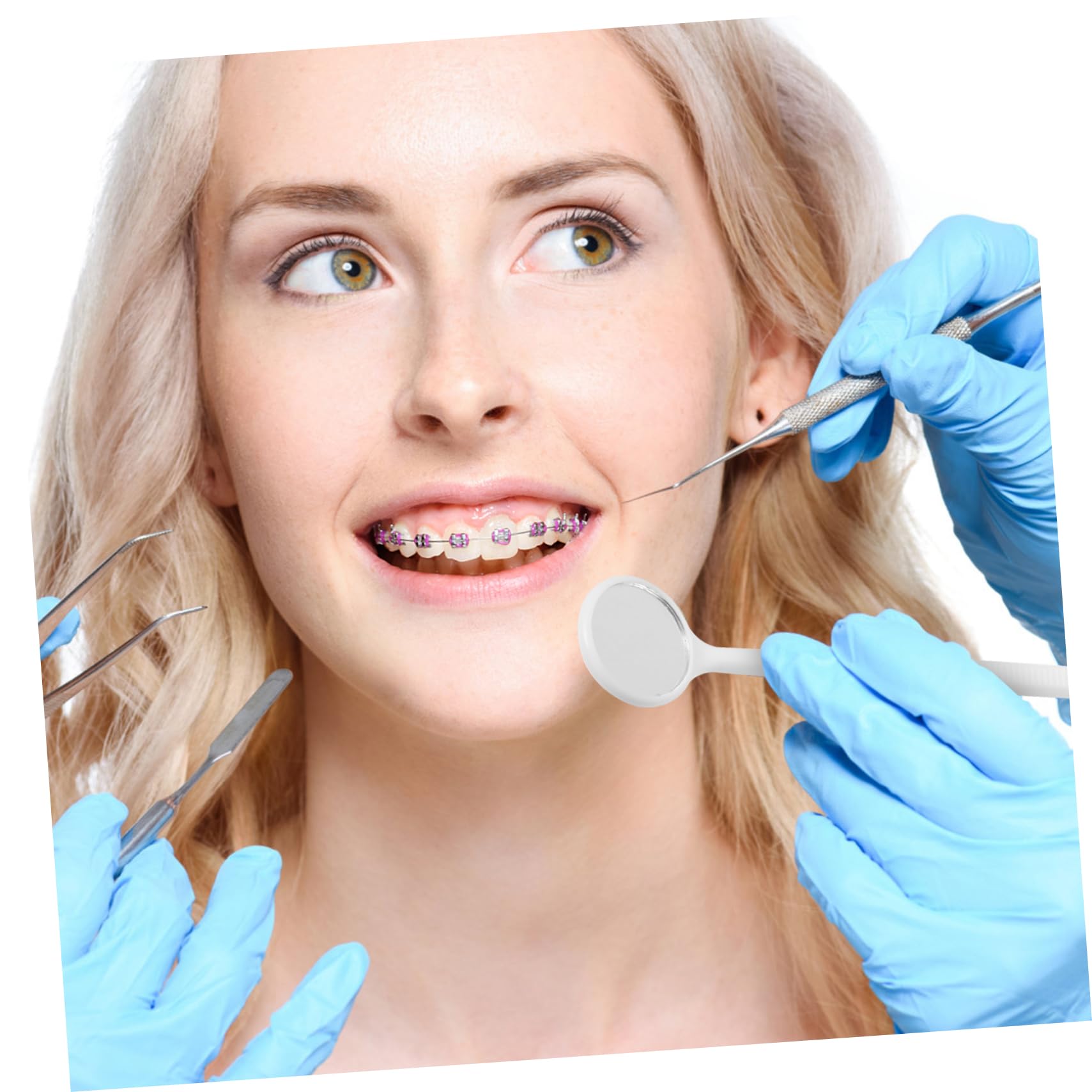 Alipis 3 Set Kit Di Specchietti Orali Per Adulti Con Strumento Per Denti Con Riflettore Intraorale Morbido Per Dentisti Specchietti Per Esame Orale A Forma Di Specchietti Per 20 pezzi*3