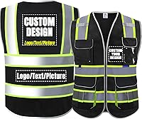 Vista 20 de BeautyWill Chaleco de Seguridad con Logo Personalizado Clase 2 Chaleco Reflectante de Alta Visibilidad Chaleco de Construcción Transpirable