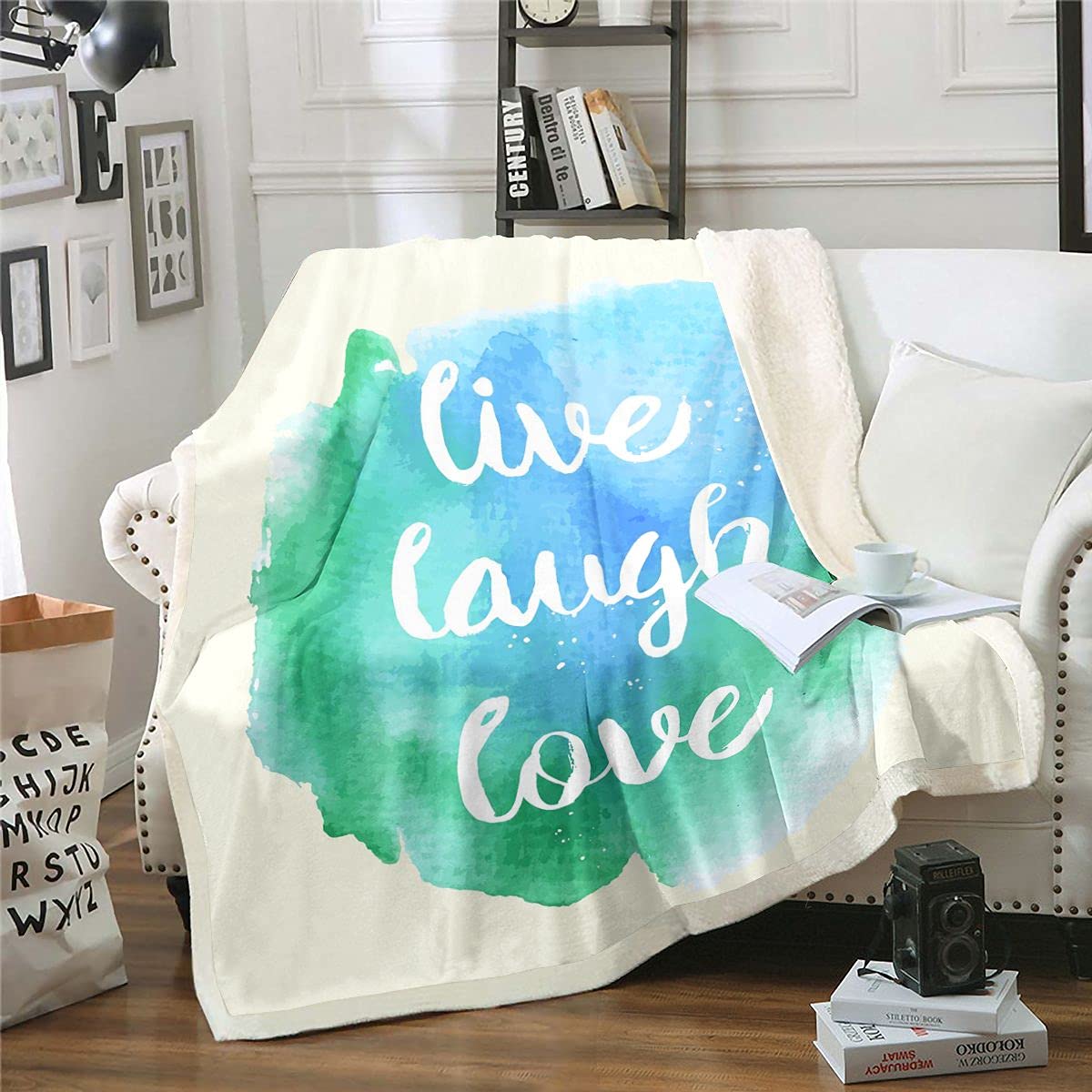 Couverture en peluche avec citations amusantes idée cadeau enfant