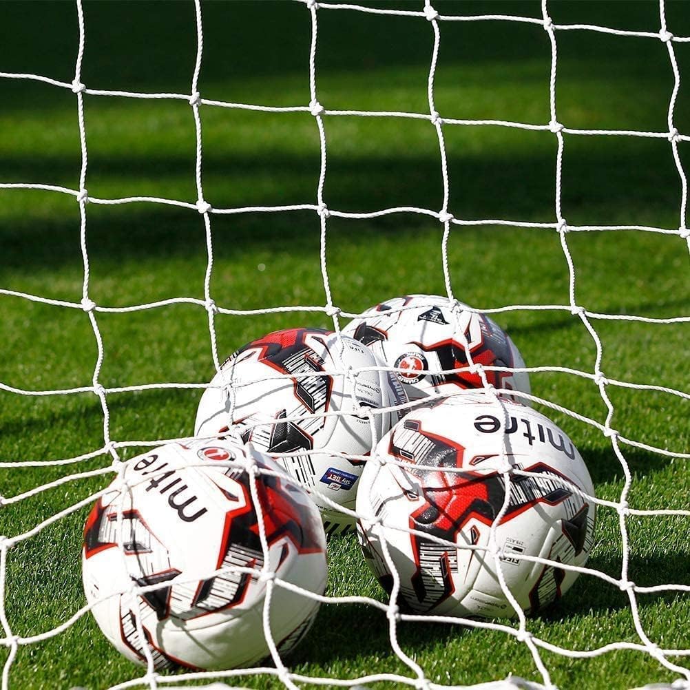 Rete da Calcio 2,4x1,8 m Reti di Ricambio per Porta da Calcio in Polietilene Resistente alle Intemperie per Allenamento di Partite Sportive