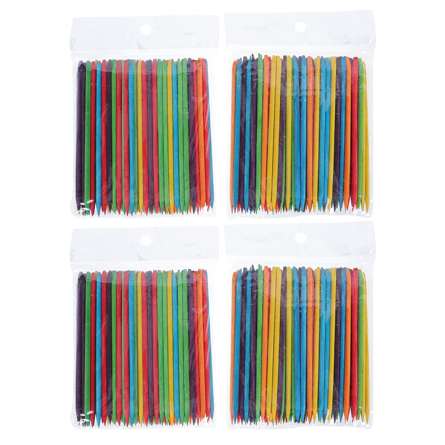Cuticle Pusher Wood Sticks Double Ended Nail Pusher Tool 400pcs 4.48inch Wooden Cuticle Remover for Manicure Pedicure Nail Salon
