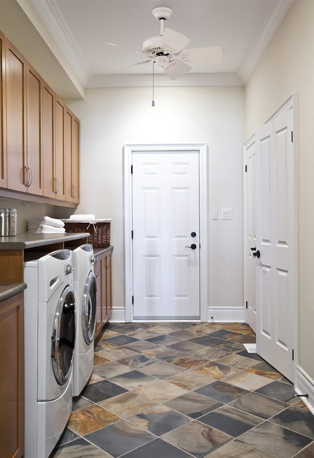 Holiday Deals 🛒 Craftmade K10743 Piccolo 30 Outdoor Ceiling Fan with Pull Chain, 5 ABS Blades, White