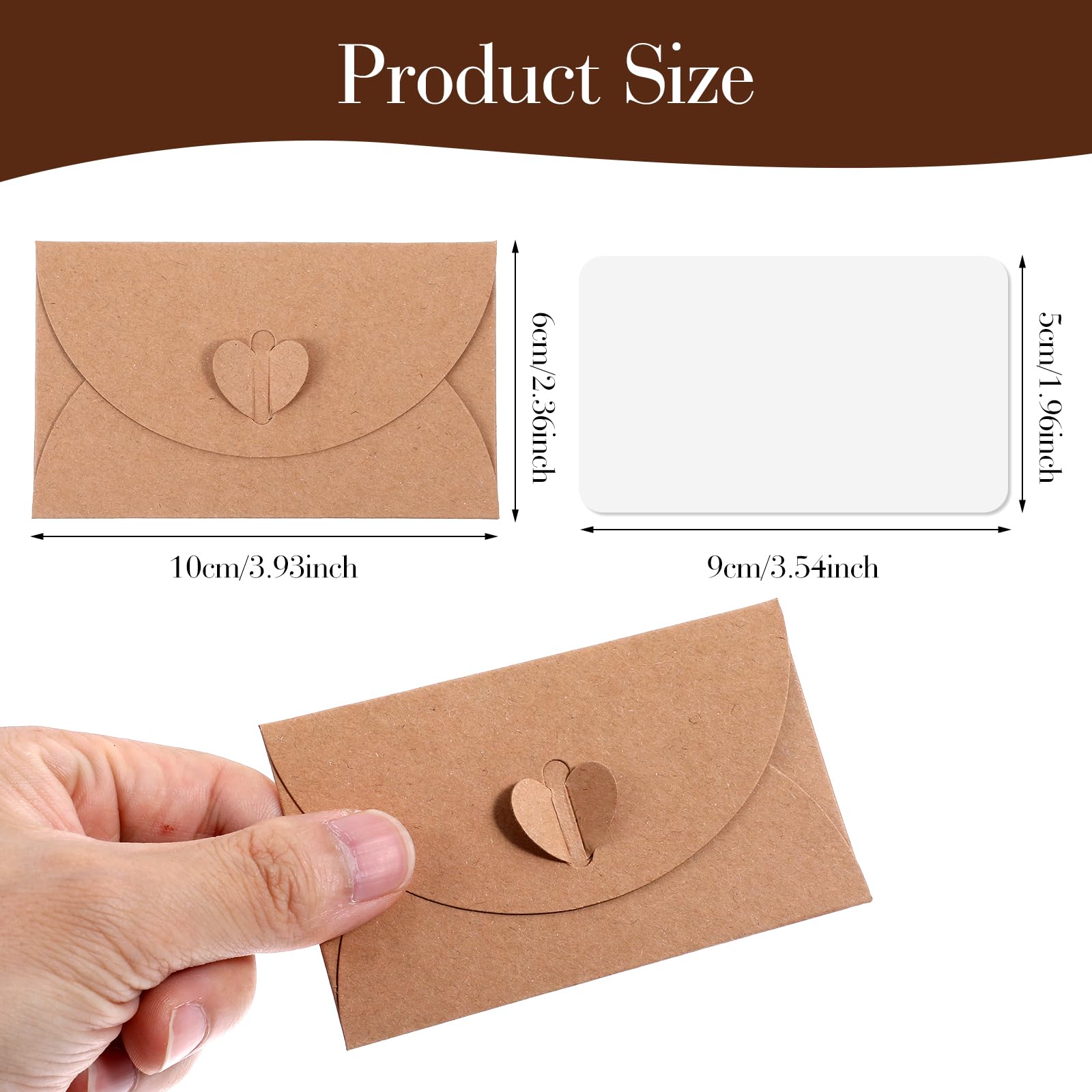Party Favor Envelopes 25 Pcs Gift Card Envelopes With Heart Closure - 3 ...