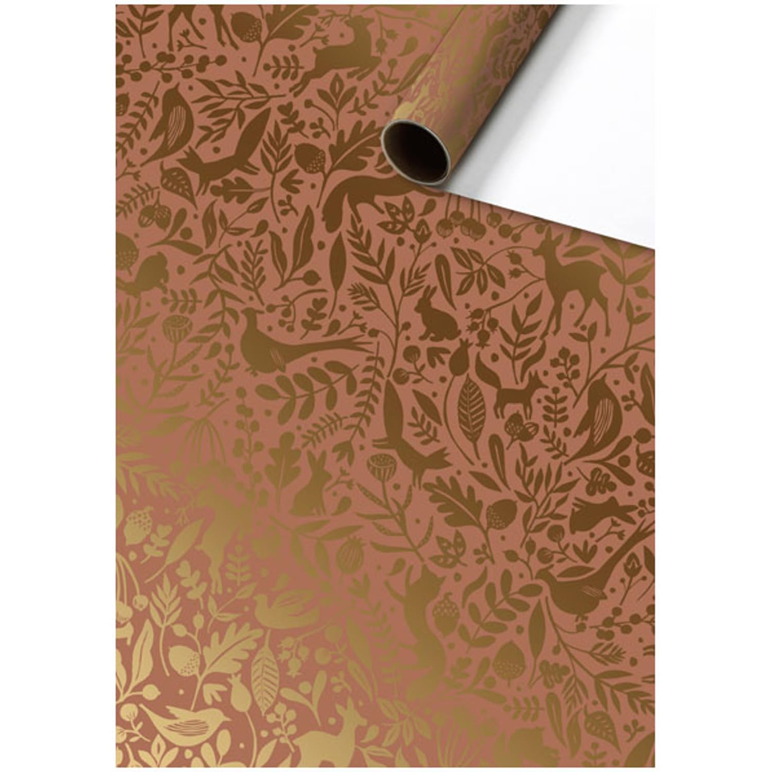 STEWO Ember Copper Gift Wrap 1 Roll 70 x 150 cm Glossy Retro