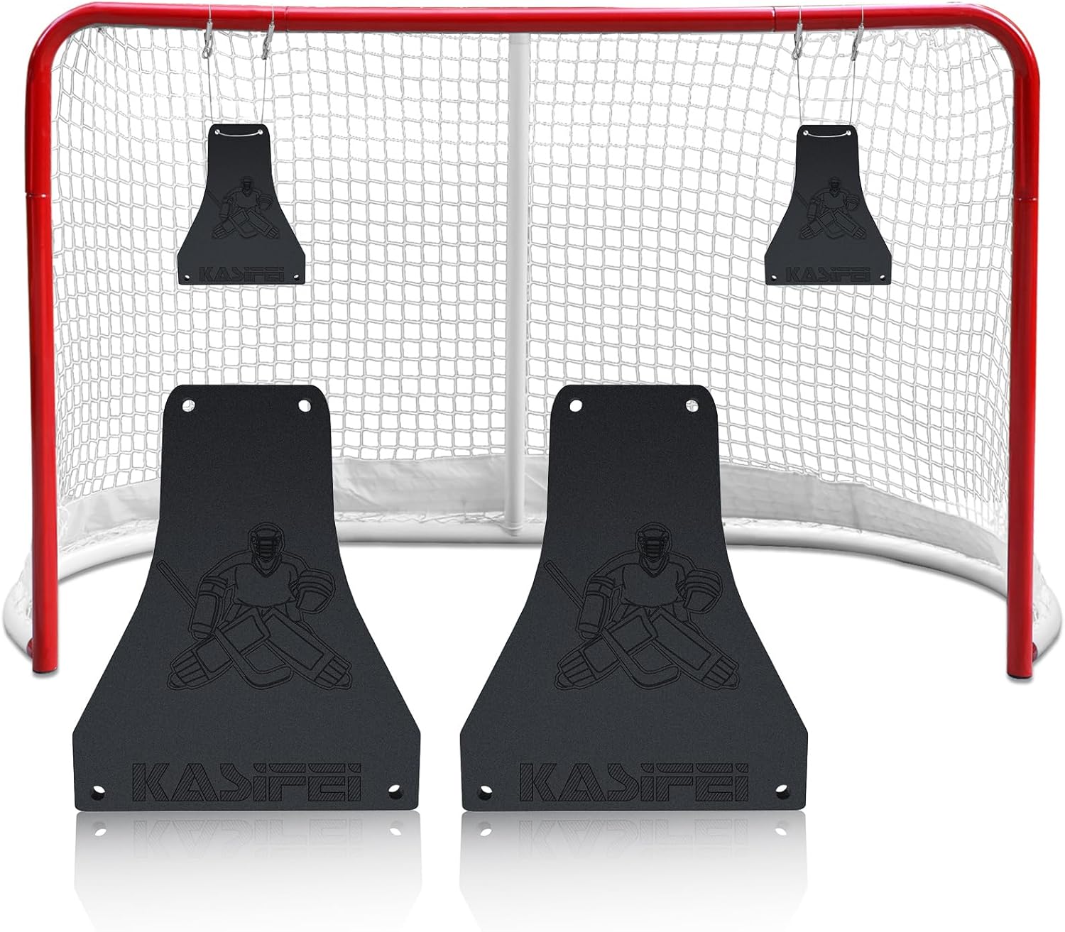 Kasifei Metal Hockey Shooting Bell Targets, 2 Pack (8" x 10") Hockey