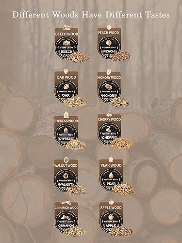 Miniatura 3 de Wiskey - Kit de chips de ahumador, 10 sabores para ahumador de cóctel, virutas de madera, canela, jengibre, manzana, haya, pera, cerezo, roble