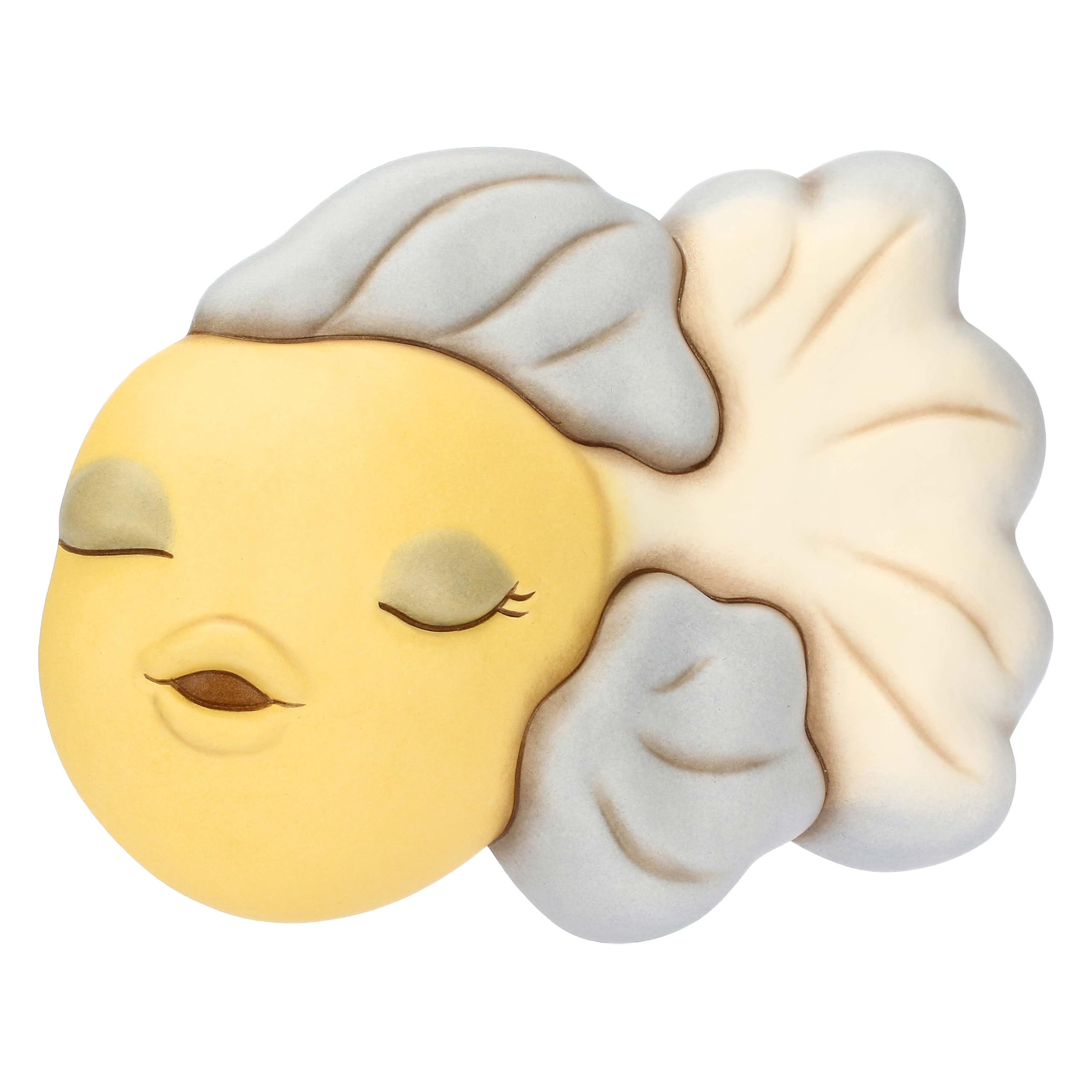Thun Formella 3D Pesce Giallo e Blu Grande, Ceramica, Collezione Mare da Amare, 24,7 x 16,9 x 4,5 cm