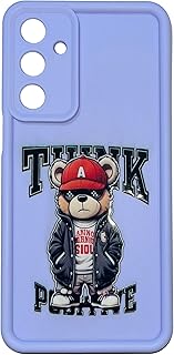 جراب حماية مطبوع ثلاثي الأبعاد ممتص للصدمات من السيليكون الناعم والبولي يوريثين المقاوم للحرارة مع حماية للكاميرا وغطاء مضاد للصدمات لموبايل سامسونج جالاكسي A16 - (لون لافندر 1)