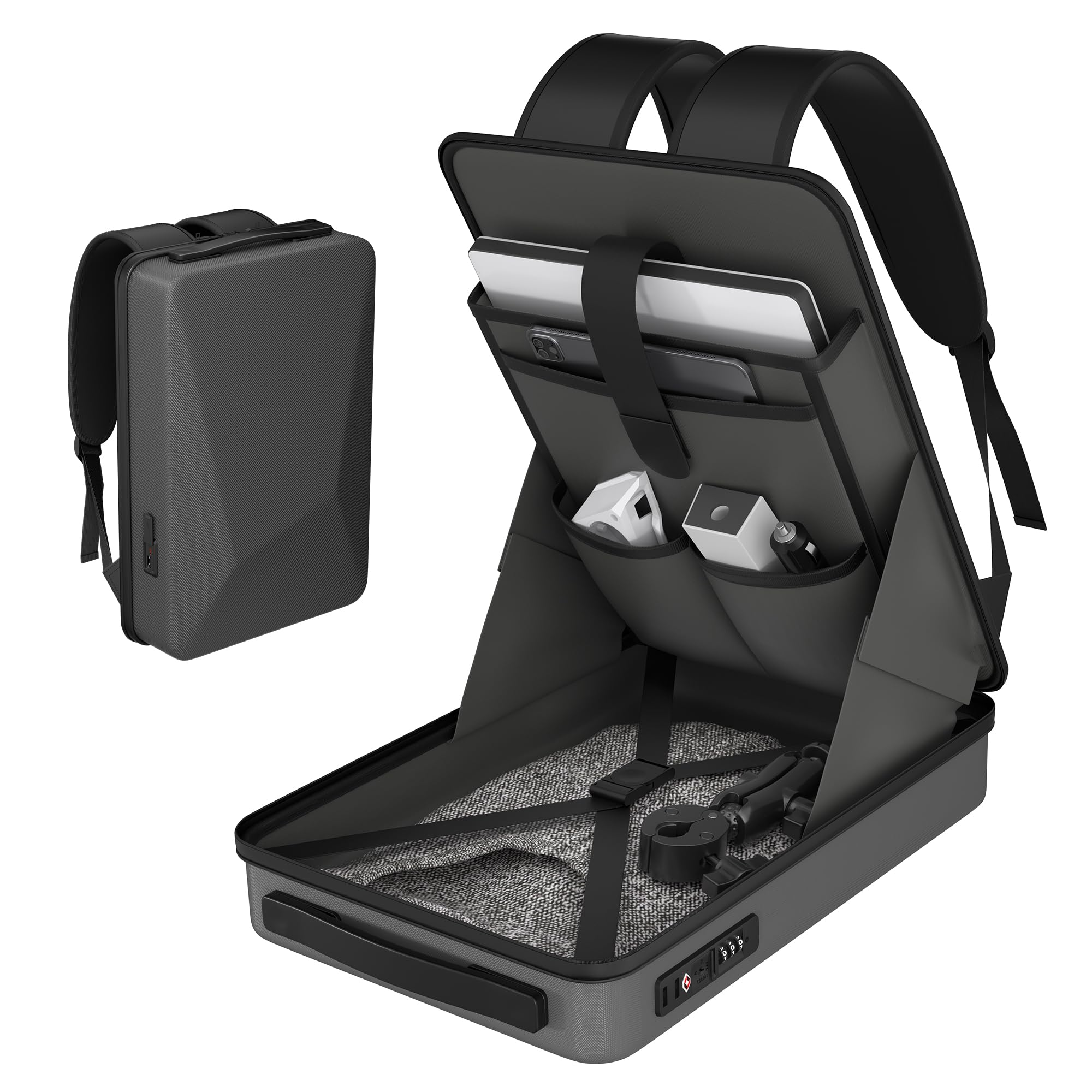 Joinfworld Starlink MINI Zaino Impermeabile con Porta di Ricarica USB,Starlink Mini Case per Cavi di Alimentazione, Adattatore Batteria e Altro con Blocco TSA, Antifurto