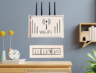 SS ARTS Engineered Wood Wall Mount WiFi Router Stand/WiFi Shelf