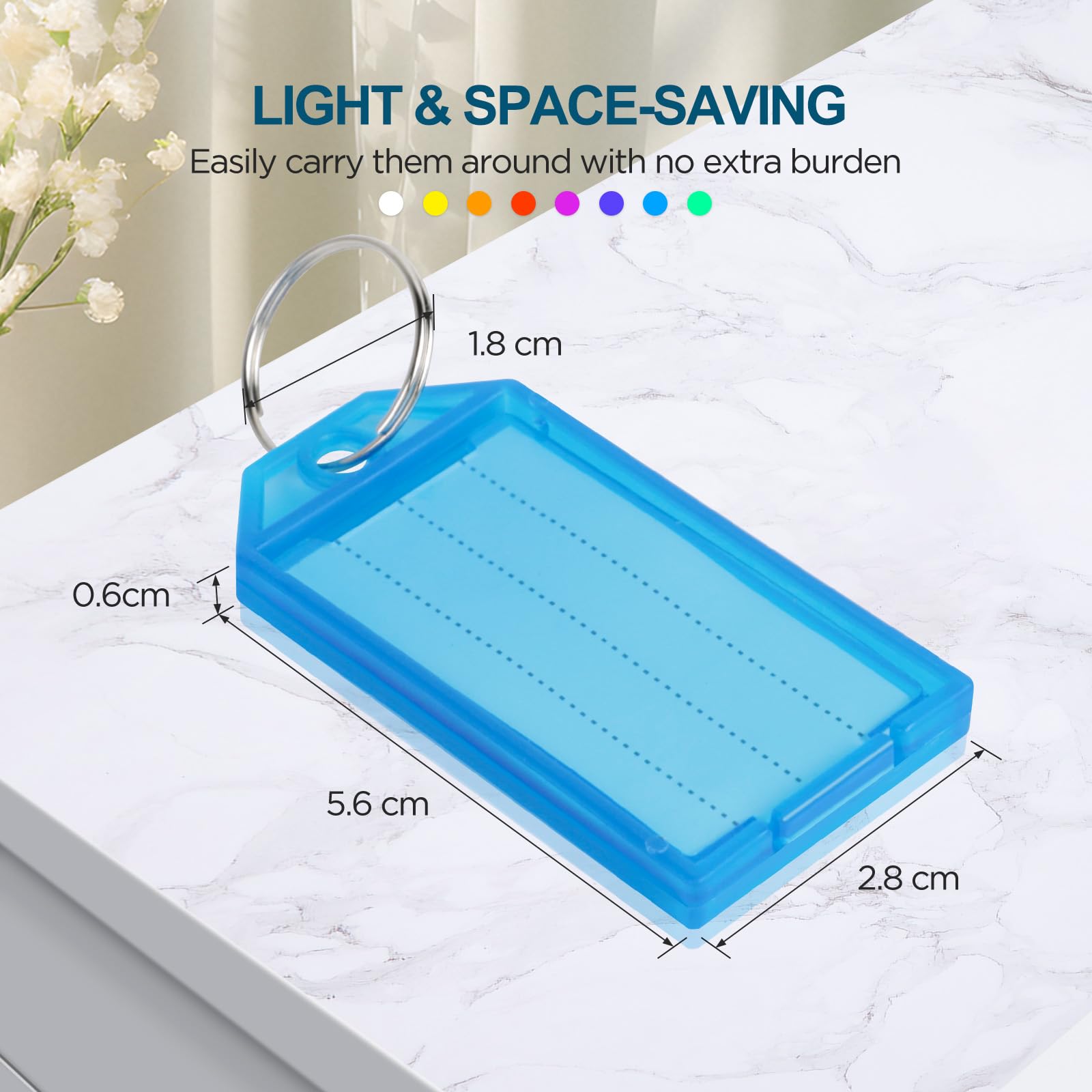 Romon Porte Clés, 80 Pièces Porte Clef Plastique Avec Étique