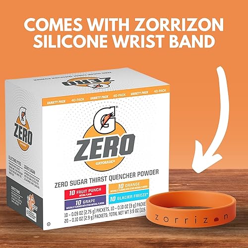 Miniatura 2 de Paquete variado de paquetes de polvo Gatorade G Zero. 40 paquetes de paquetes de polvo Gatorade cero. Diez paquetes de polvo Gatorade sin azúcar