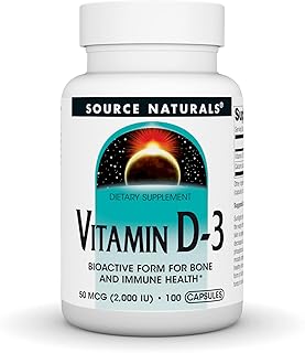 Source Naturals Vitamin D-3, Bioactive Form for Bone & Immune Health* - 50 mcg (2000 iu)- 100 Capsules