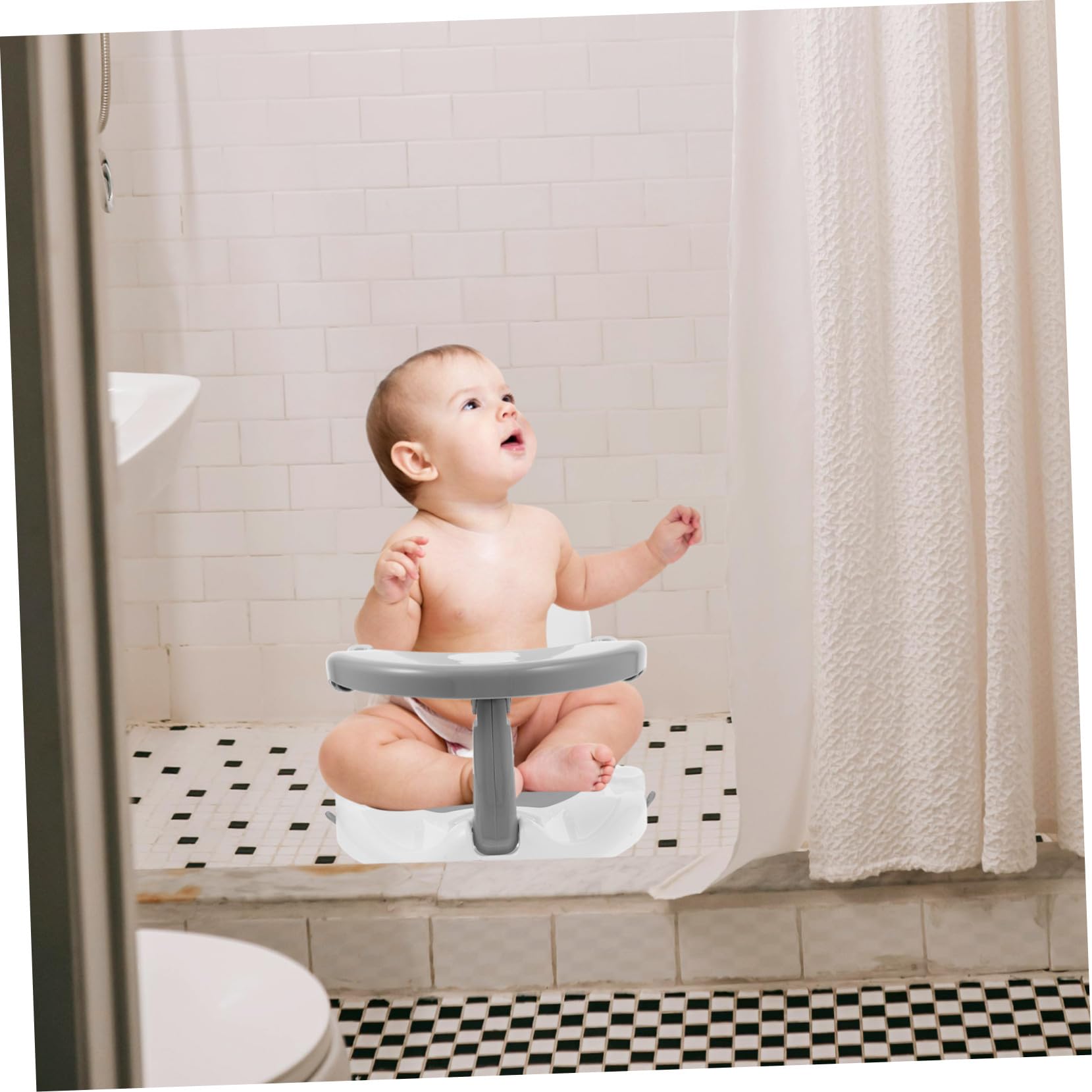 Badewannensitz für Junge Mädchen Abnehmbar mit Saugnäpfen für Dusch und Badetime Sicherer Sitz für Neugeborene und Junge Mädchen Glatte Oberfläche Badesessel