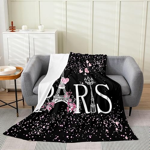 Miniatura 29 de Feelyou Manta de felpa con estampado de purpurina plateada (sin purpurina), decoraciones de fiesta, manta de franela de vellón gris para diamantes