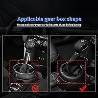 Vista 2 de AIRSPEED Adhesivo para panel de cambios de automóvil, cubierta de círculo, caja de cambios de fibra de carbono real, marco central, calcomanía