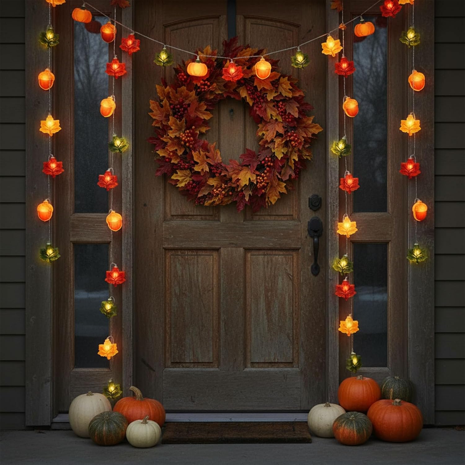 Thanksgiving String Lights,10FT 20LED Fall Decor Lights Battery Operated Waterproof Hang Autumn Fairy Light for Indoor Outdoor, Acorn Maple Leaf Pumpkin String Lights Decoration for 2026 Home & Party - Image 7