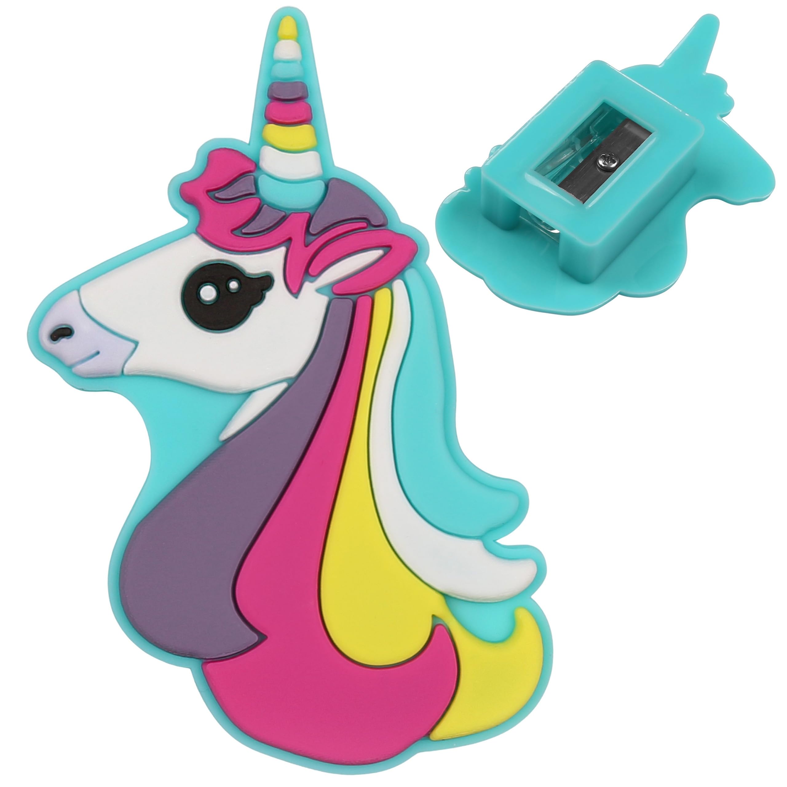 Unicorn Silicone Sharpener, Single Crayon Sharpener, School Supplies for Girl (Unicorn)