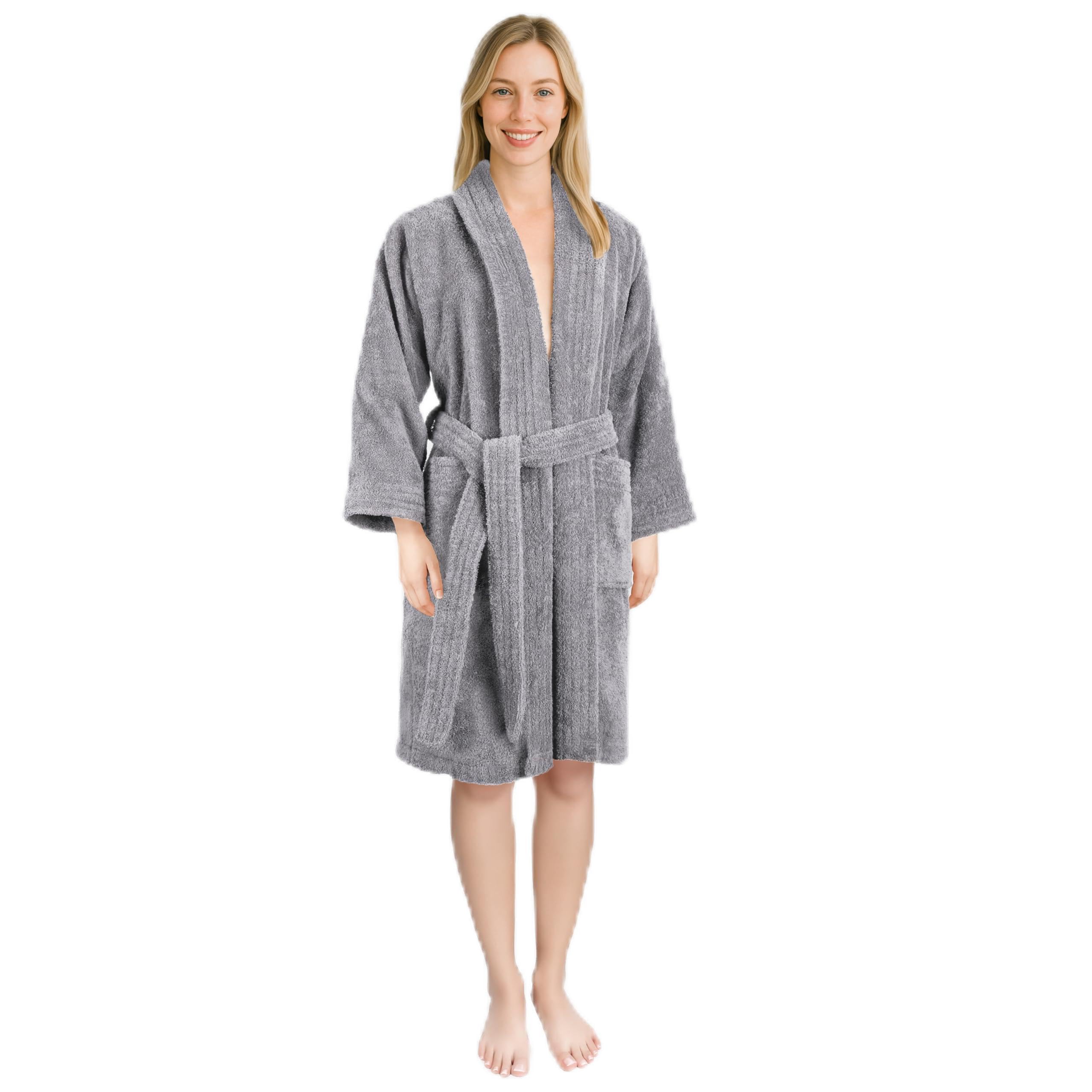 American Soft Linen Women's Cotton Terry Bathrobe