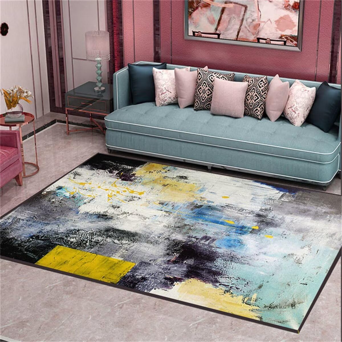 Tapis jeux voiture enfant 50x80cm antidérapant et anti-salissure pour salon