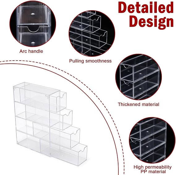 Medicine Storage Box - Transparent Medical Box & Household Plastic Drawers Storage Unit, First Aid Box, Multi-layer Medicine Cupboard Organiser for Home Office Car School