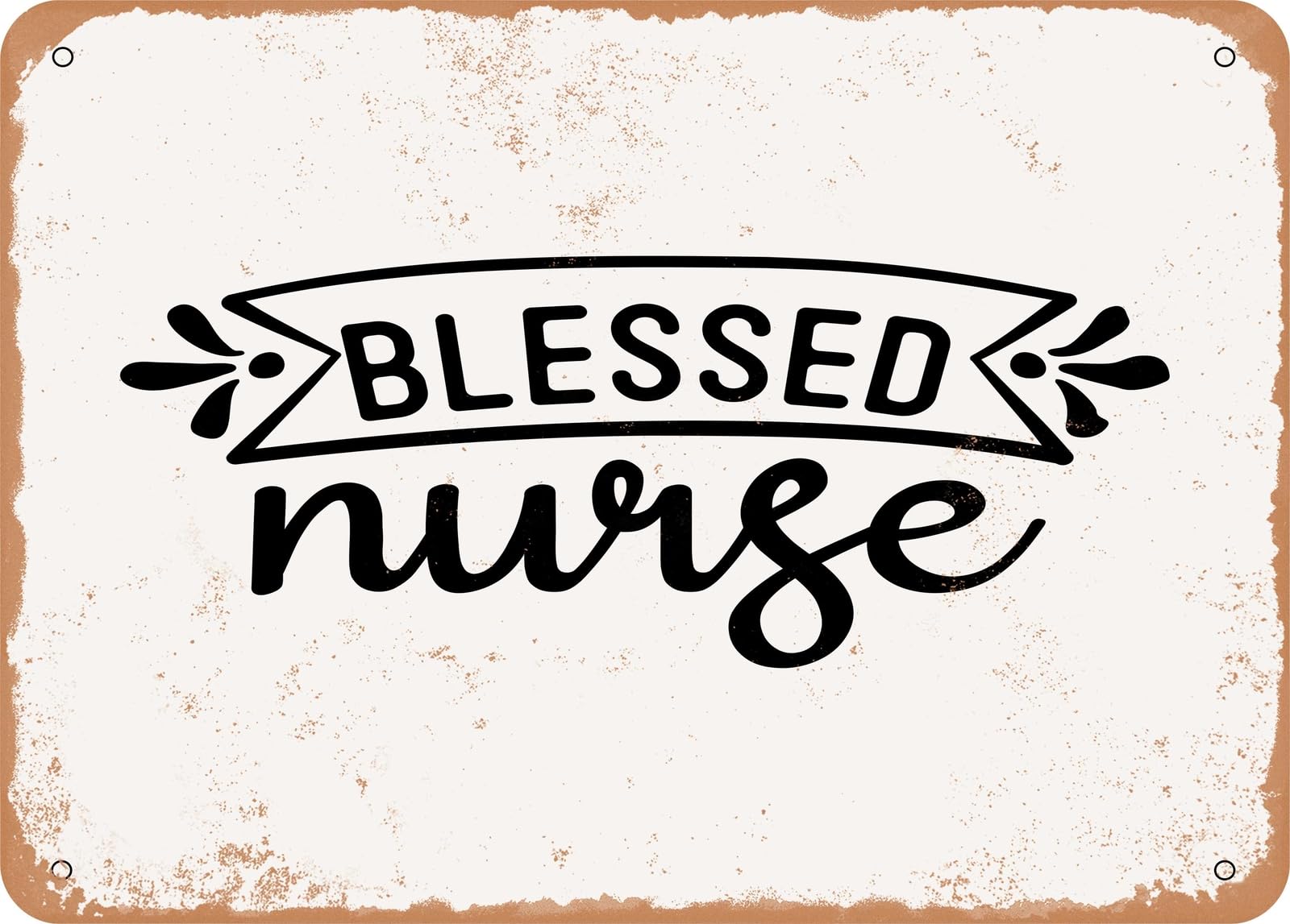 Metal Sign - Blessed Nurse - Vintage Look Sign home decor