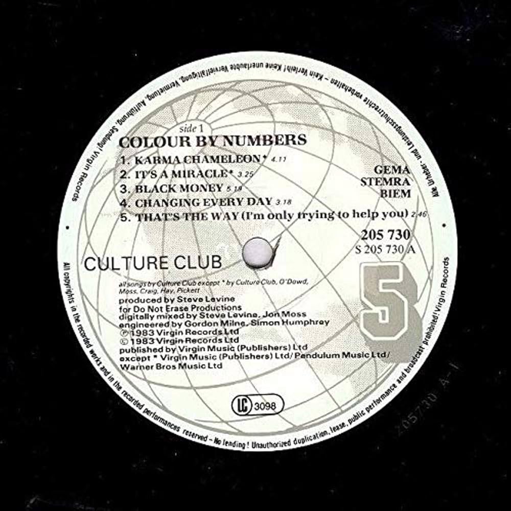 Culture Club Colour by Numbers サイン入り Culture Club - Colour by Numbers (Picture Disc) (1983) Vinyl