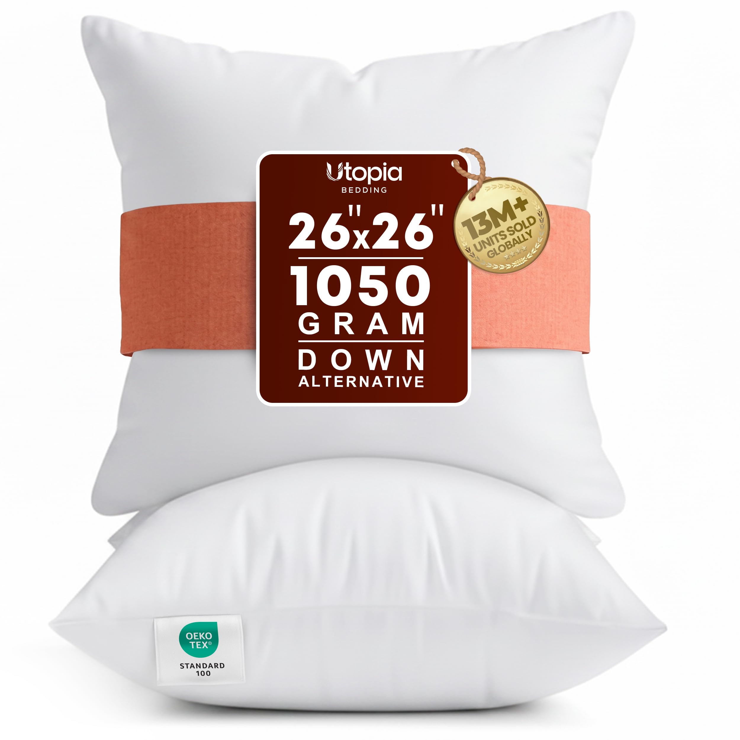 Amazon.com: Utopia Bedding 26x26 Pillow Inserts, White Throw