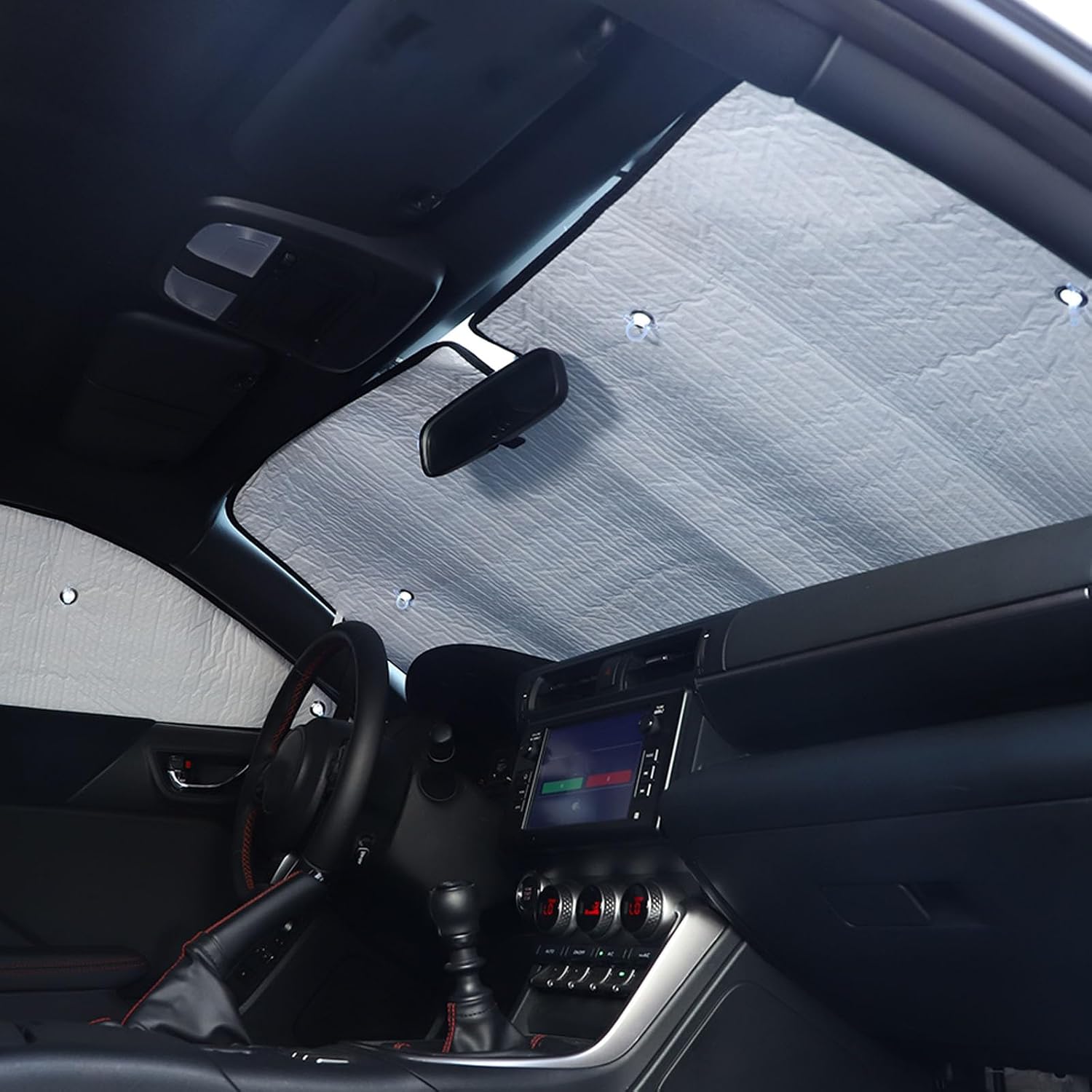 Full Window Glass UV Protection Sunshade 6PCS Compatible with Toyot@ GR86 2022&Subaru BRZ ZC6 ZD8 2012-2020 2021 2022 2023,PE Cotton Material Can Keep The Car Cool