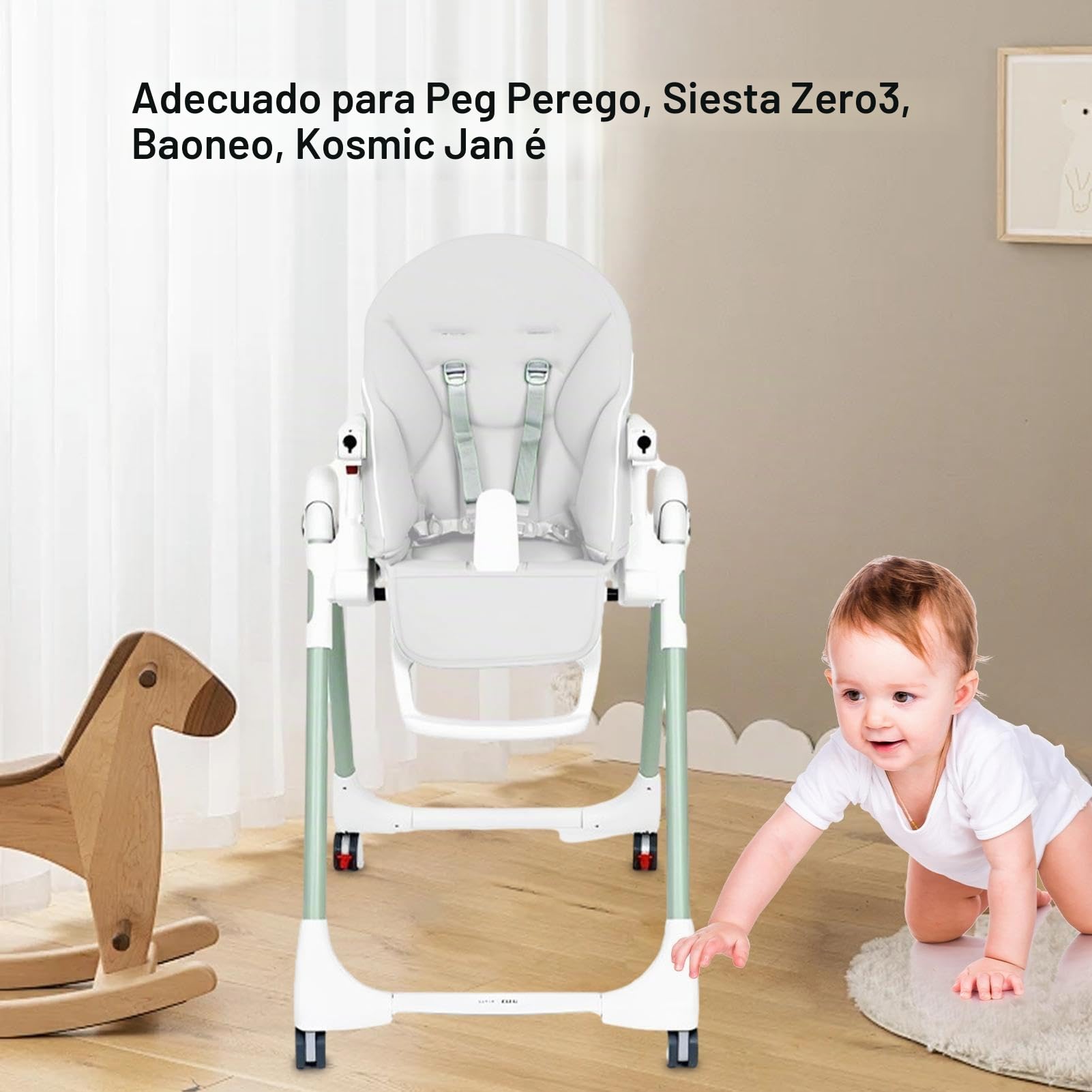Bebe Funda Trona, Fundas De Repuesto Para Tronas De Bebé, Fundas De Cuero De PU Para Sillas De Comedor, Bebe Funda Trona Para Peg Peregos, Siesta Zero3, Baoneo, Kosmic Jané