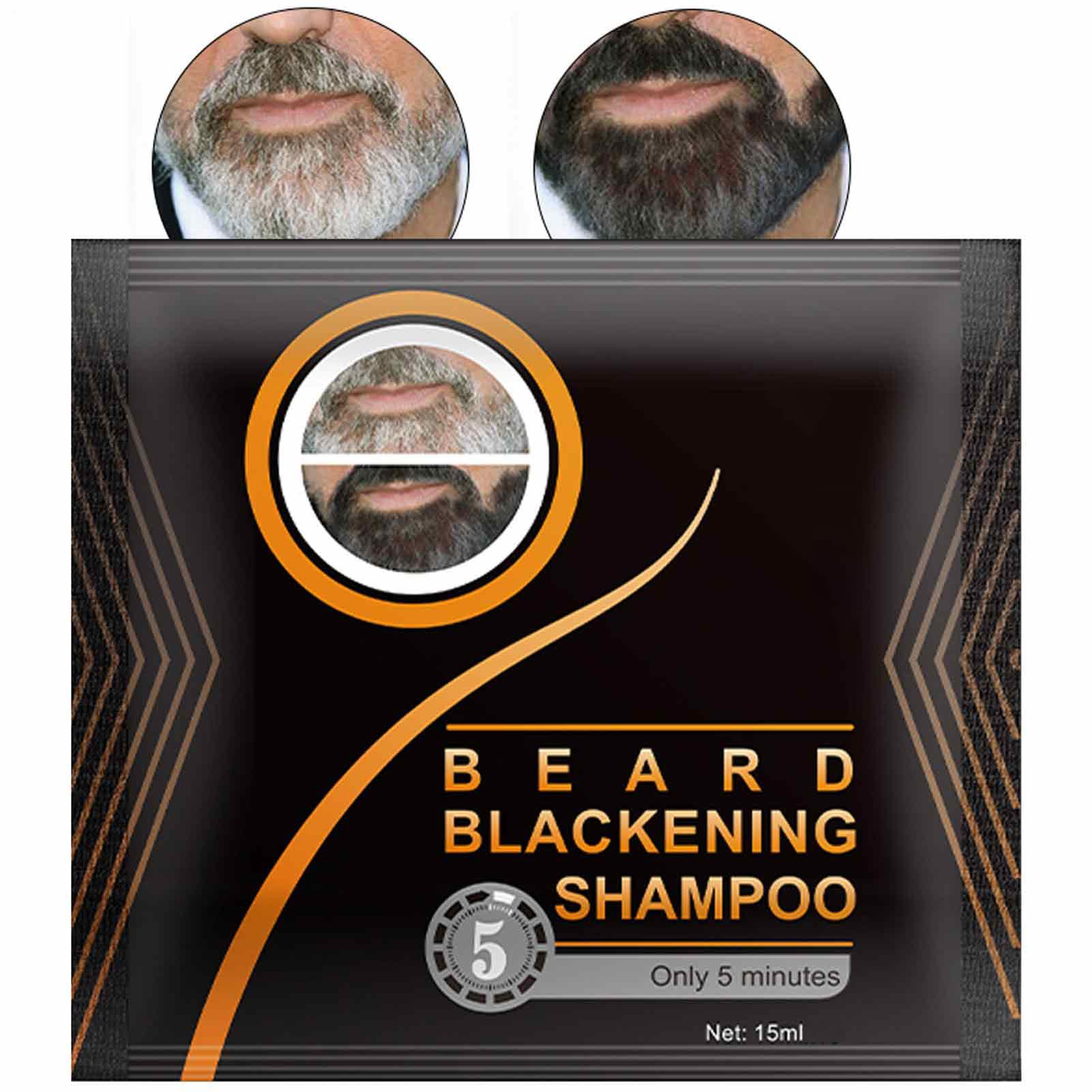 Beard Shampoo - 0.63 oz Natural Beard Wash Beard Dye, Gentle Formula, Natural Darkening Beardshampo, Beard Care Kit for All Beard Types and Lengths